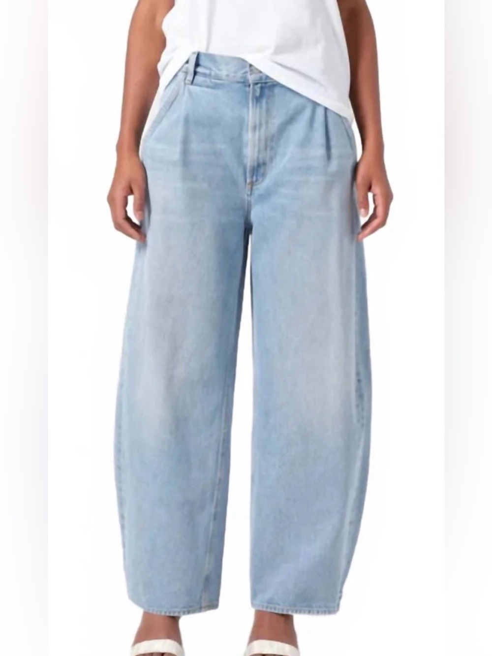 AGOLDE Darsha Pleated Wide-Leg Jeans | Size 28